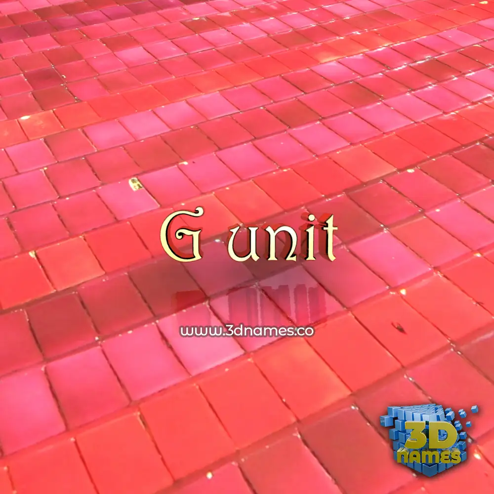 g unit in Red Tiles style - 3D name wallpaper