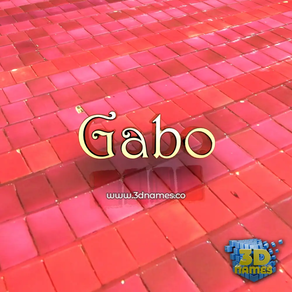 gabo in Red Tiles style - 3D name wallpaper