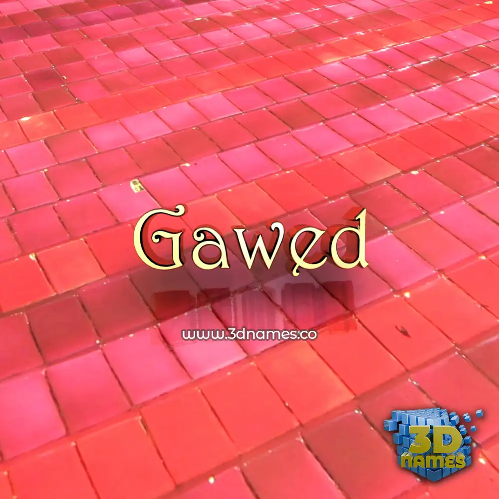 gawed in Red Tiles style - 3D name wallpaper