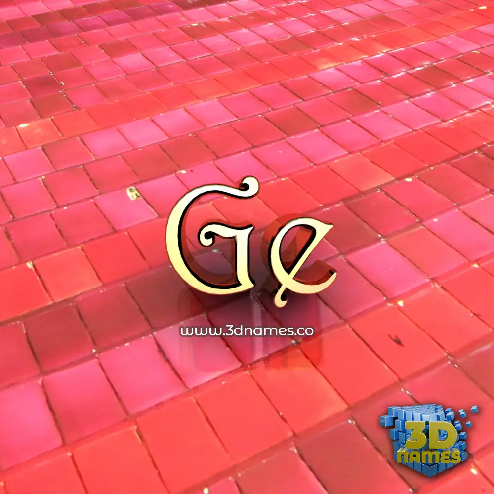 ge in Red Tiles style - 3D name wallpaper