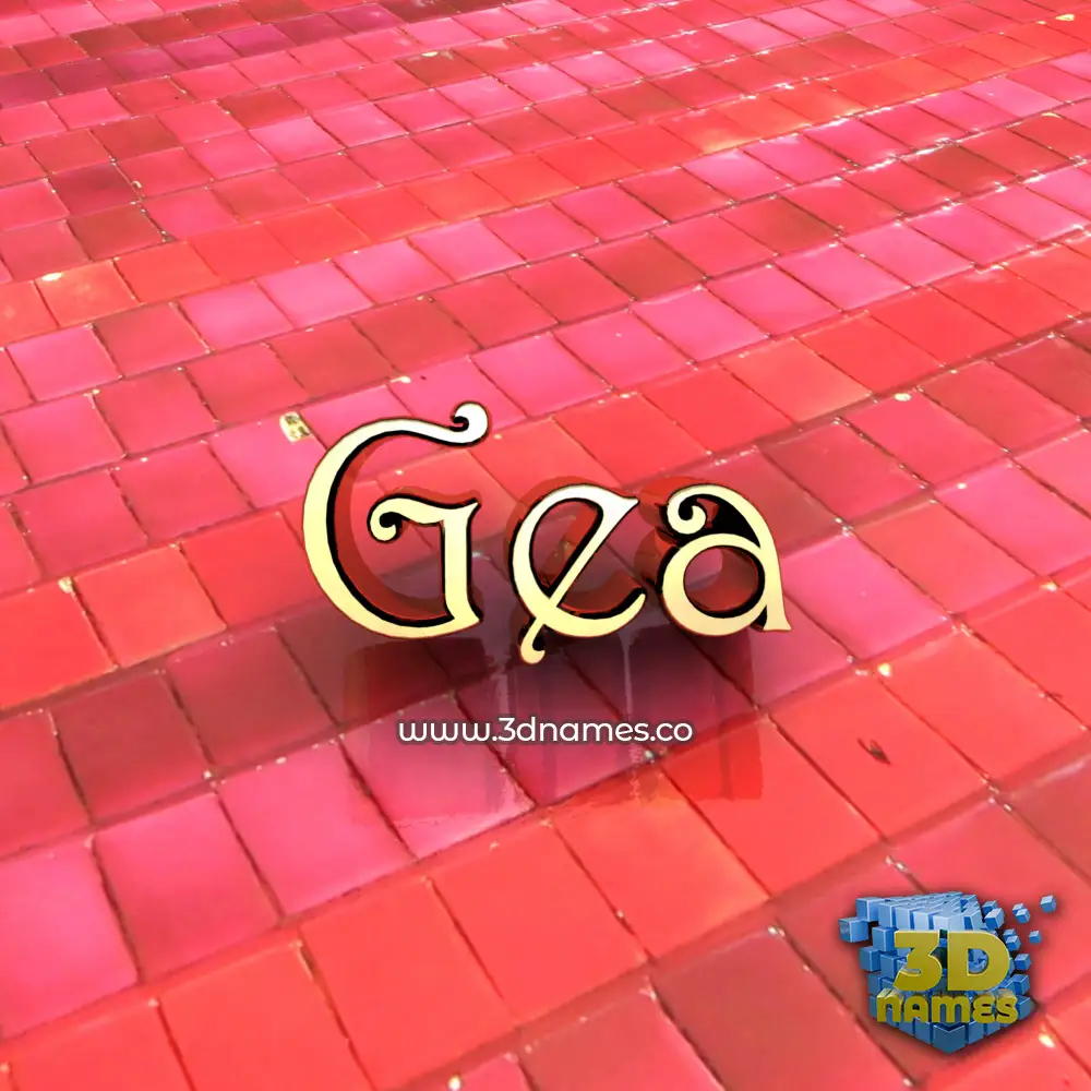 gea in Red Tiles style - 3D name wallpaper