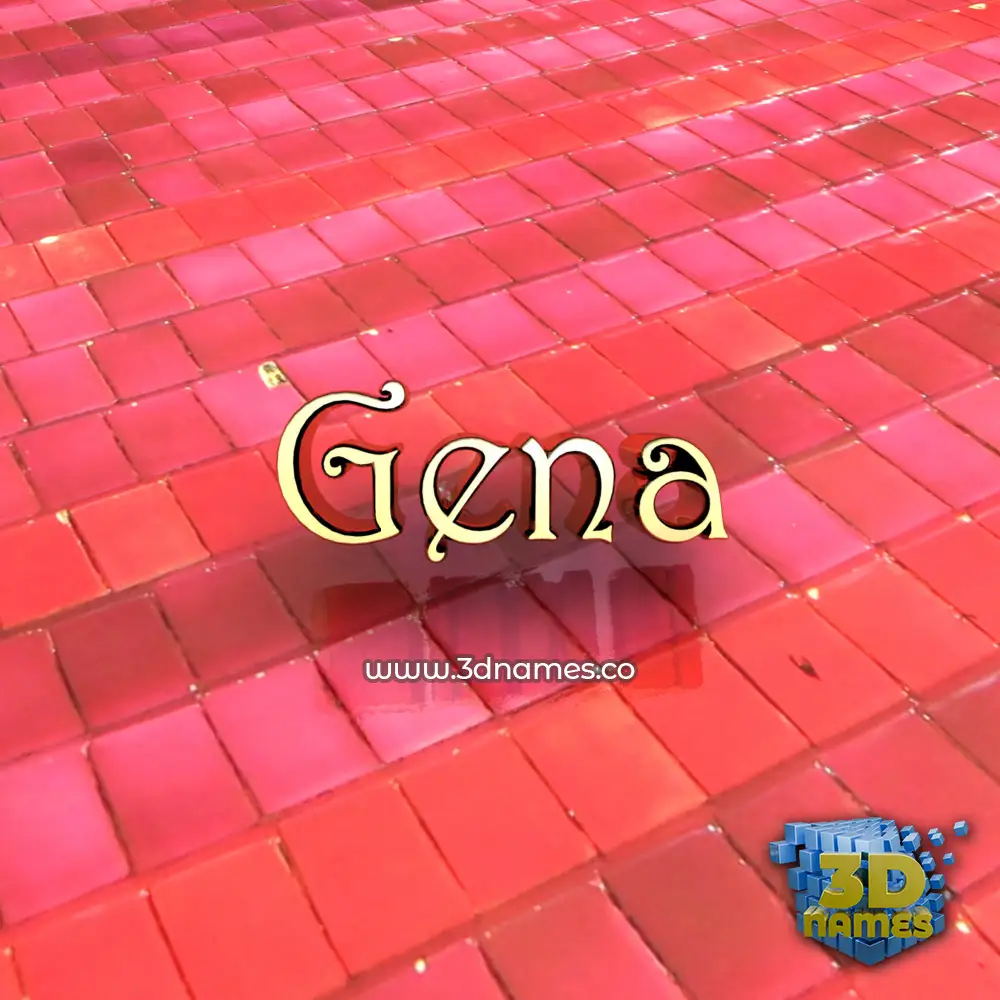 gena in Red Tiles style - 3D name wallpaper