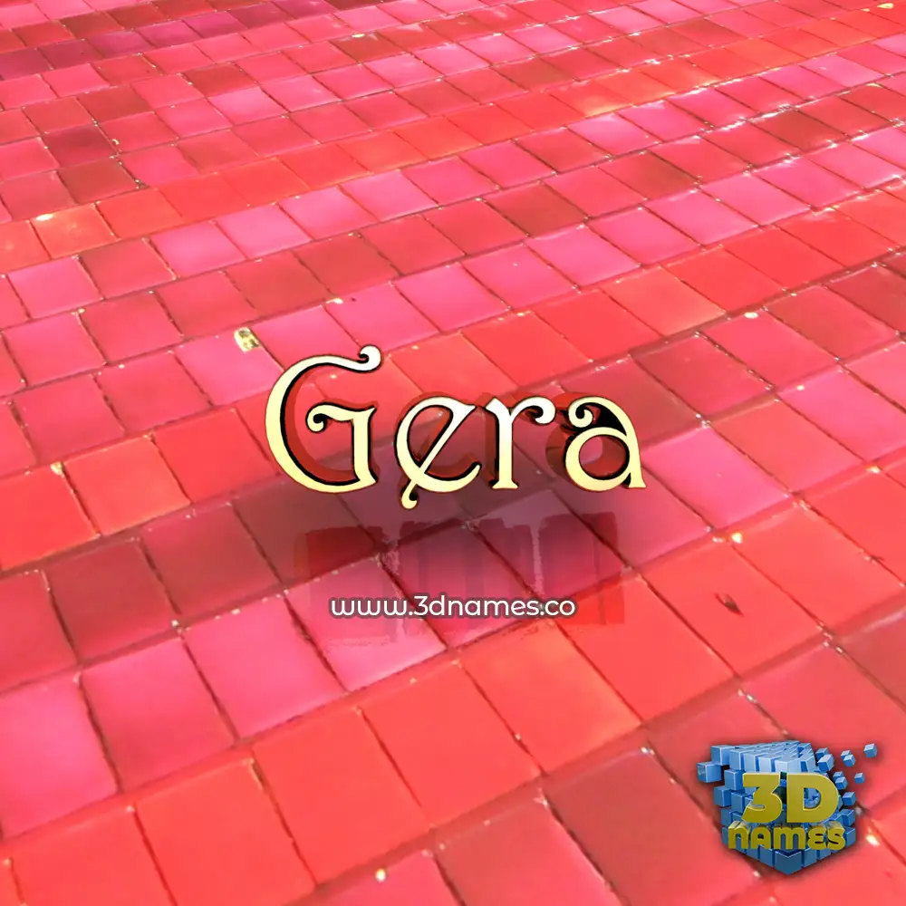 gera in Red Tiles style - 3D name wallpaper