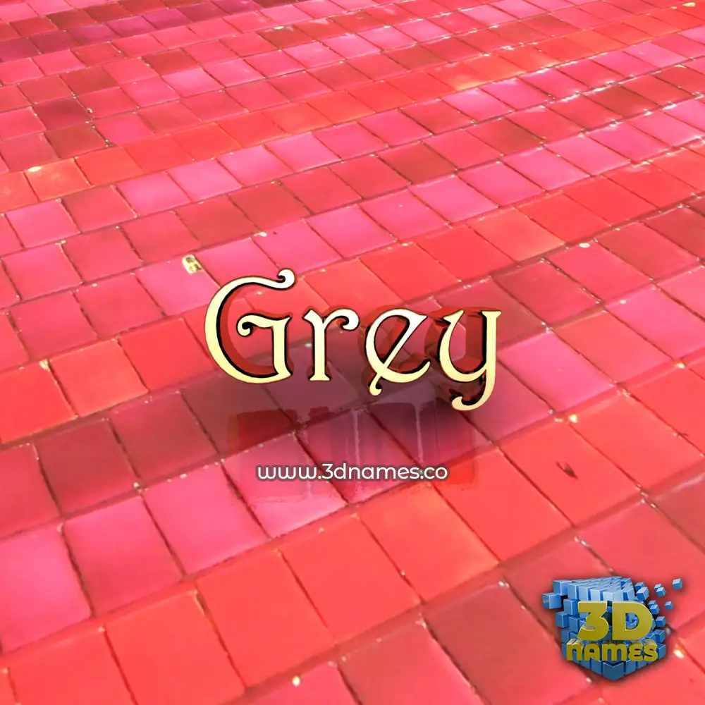 grey in Red Tiles style - 3D name wallpaper
