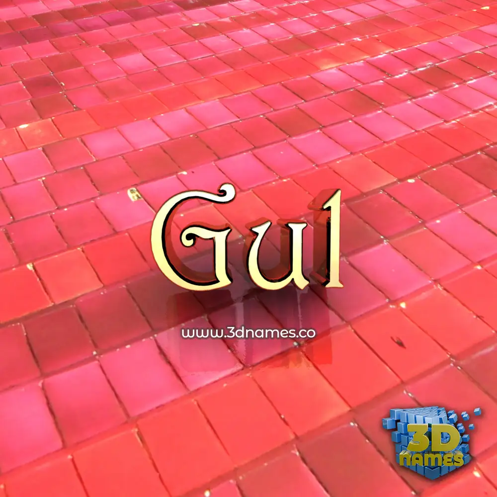 gul in Red Tiles style - 3D name wallpaper