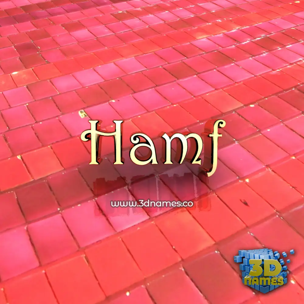hamf in Red Tiles style - 3D name wallpaper