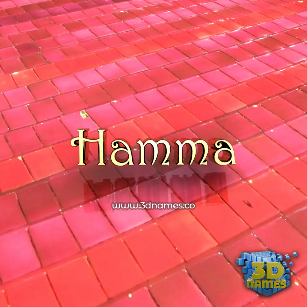 hamma in Red Tiles style - 3D name wallpaper