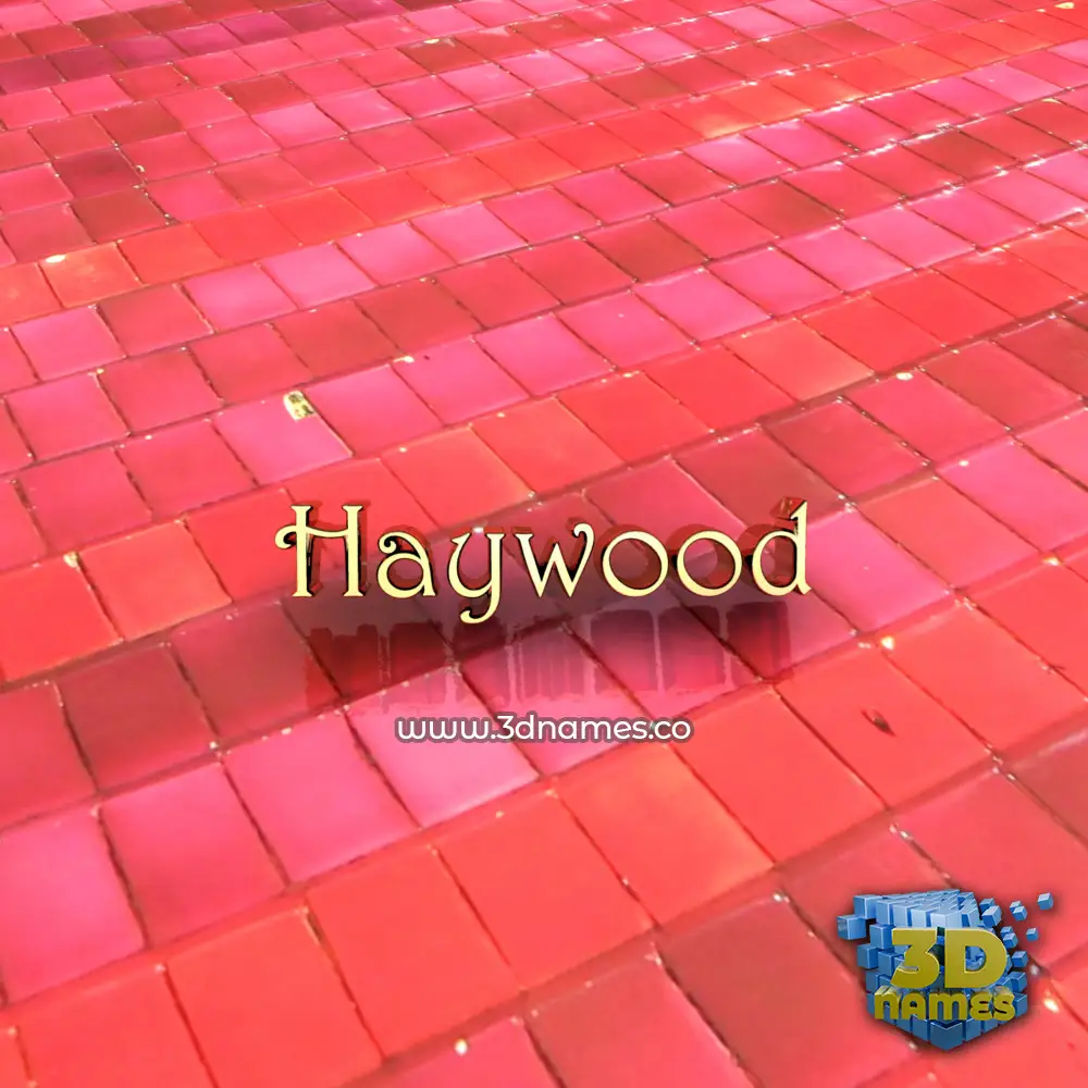 haywood in Red Tiles style - 3D name wallpaper