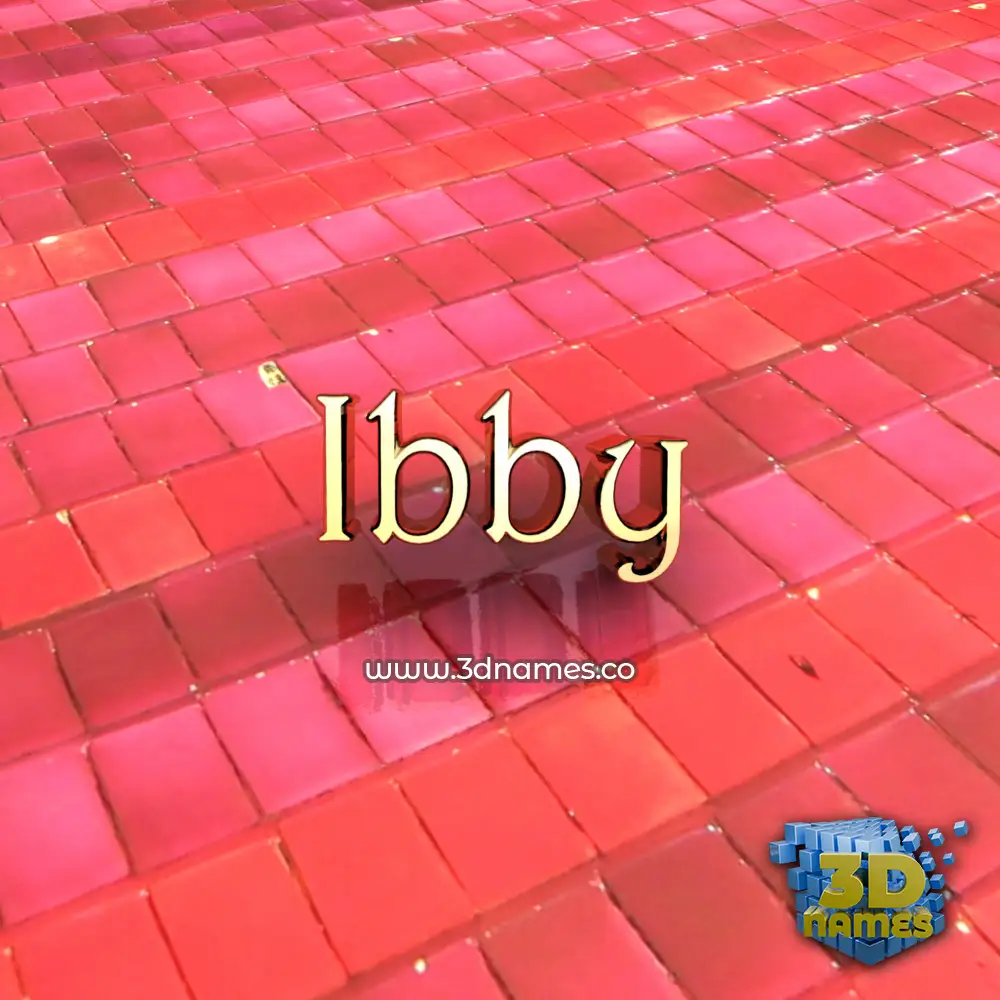 ibby in Red Tiles style - 3D name wallpaper