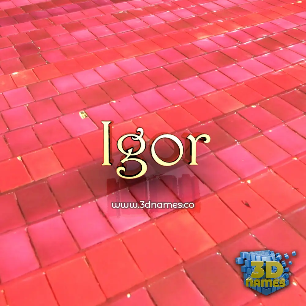 igor in Red Tiles style - 3D name wallpaper
