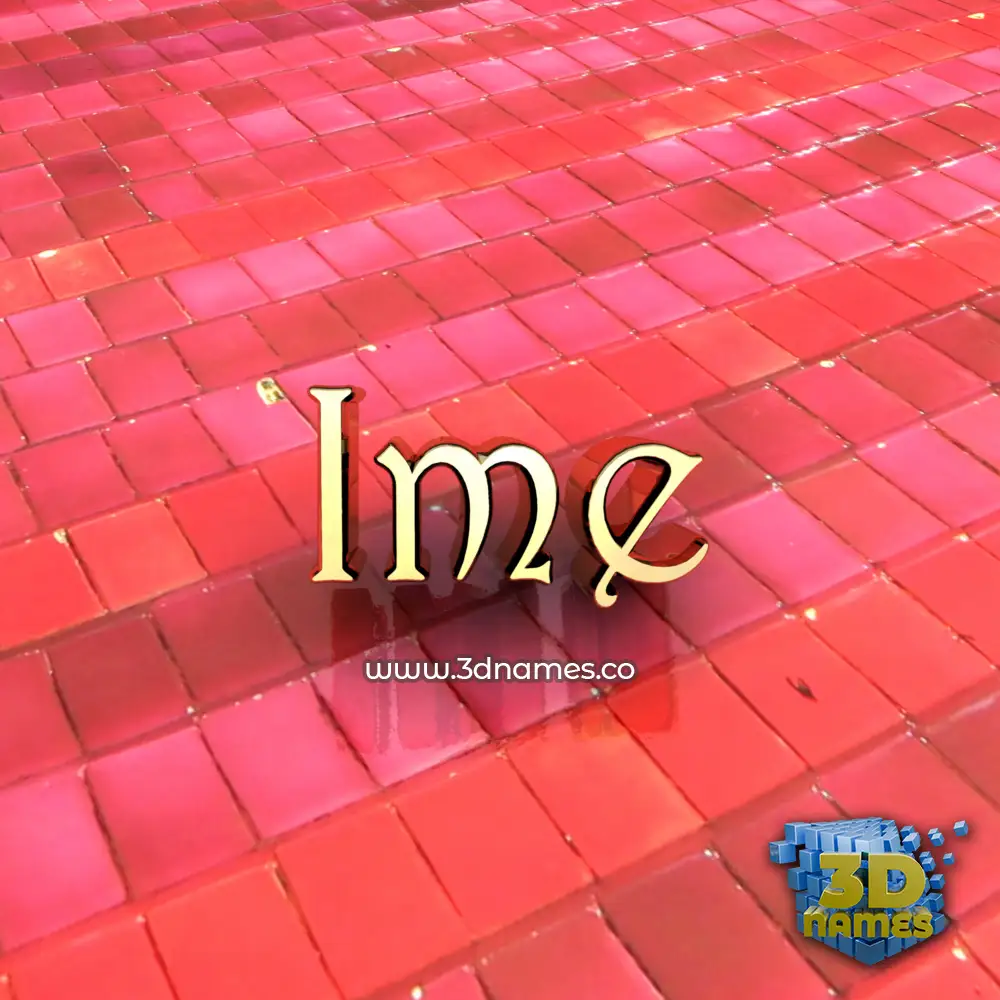 ime in Red Tiles style - 3D name wallpaper