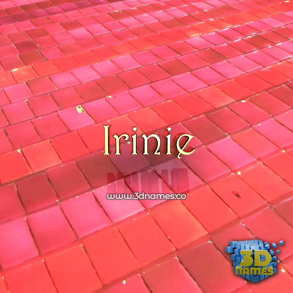 irinie in Red Tiles style - 3D name wallpaper
