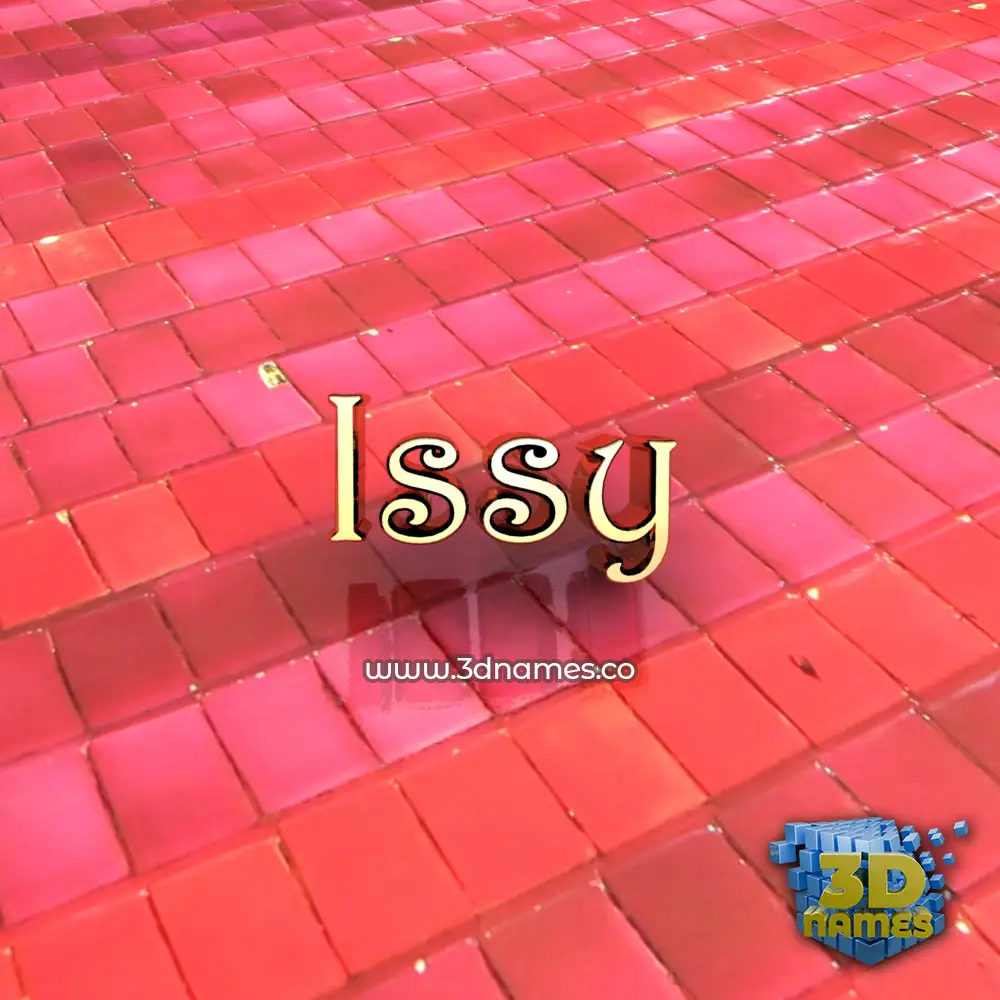 issy in Red Tiles style - 3D name wallpaper