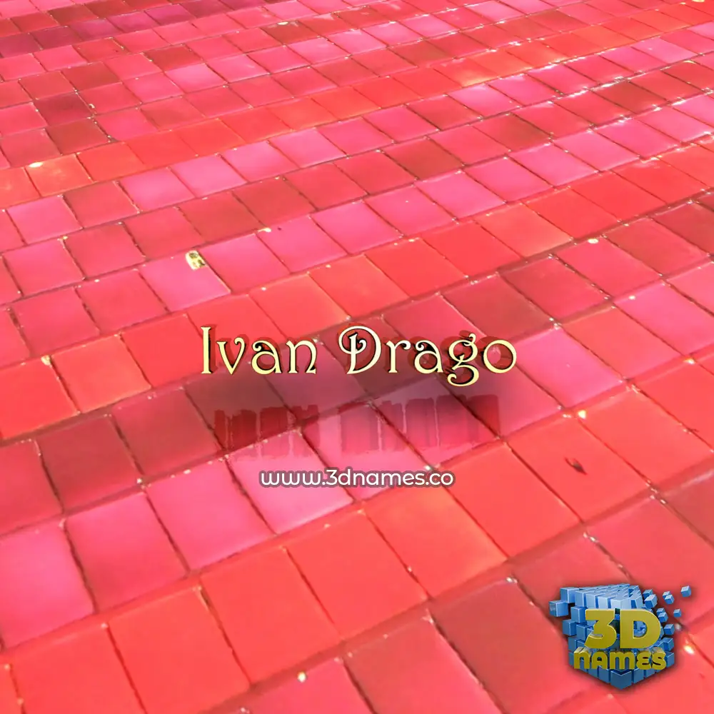 ivan drago in Red Tiles style - 3D name wallpaper
