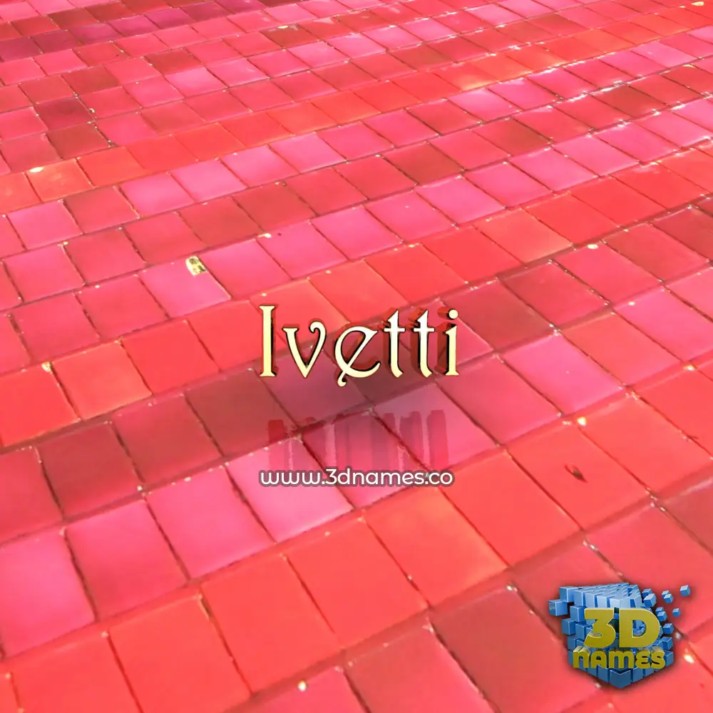 ivetti in Red Tiles style - 3D name wallpaper