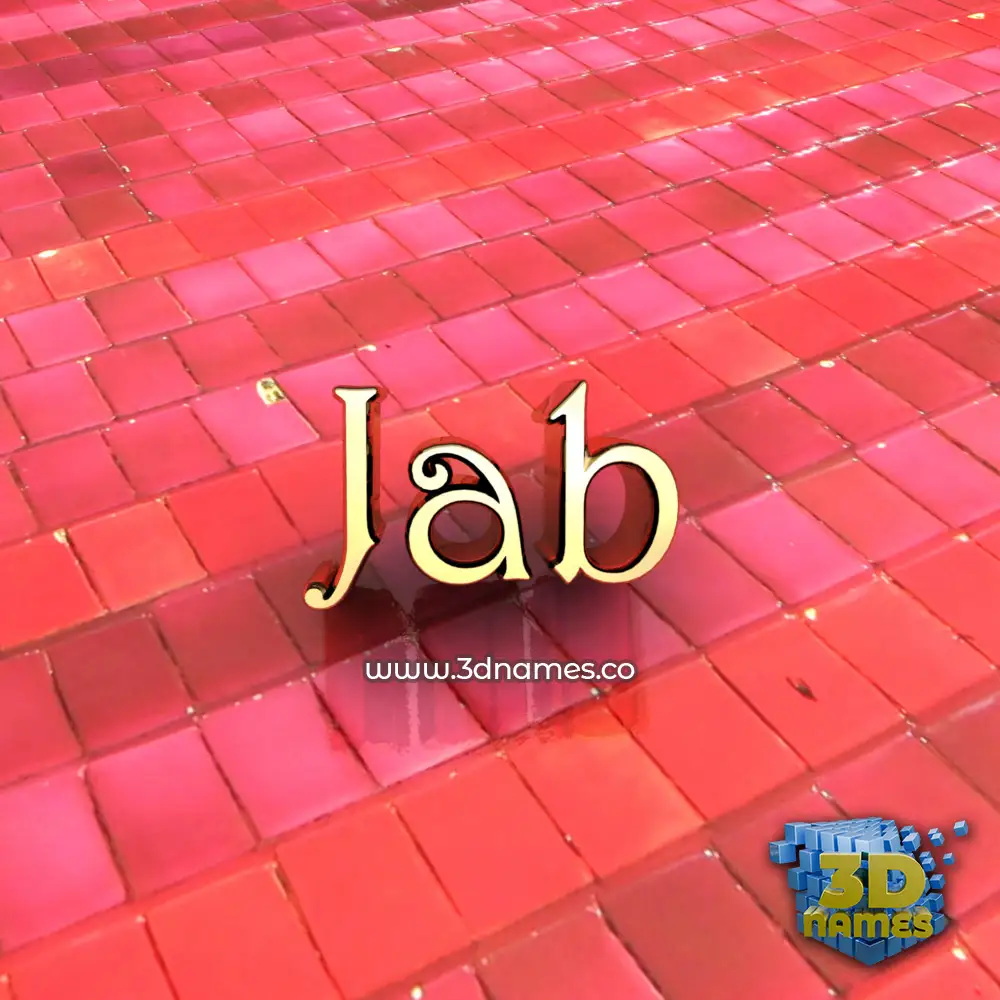 jab in Red Tiles style - 3D name wallpaper