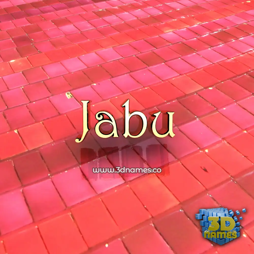 jabu in Red Tiles style - 3D name wallpaper