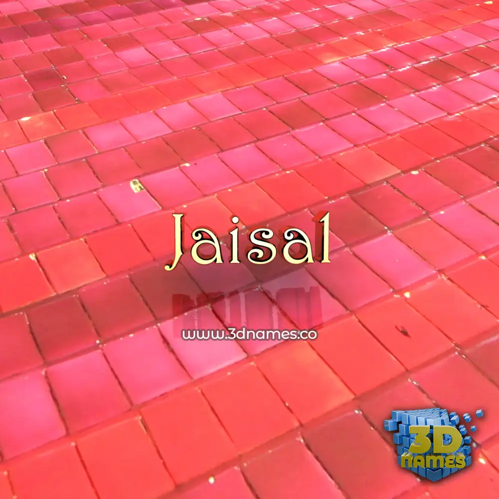 jaisal in Red Tiles style - 3D name wallpaper