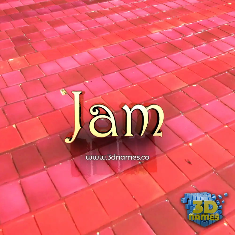 jam in Red Tiles style - 3D name wallpaper