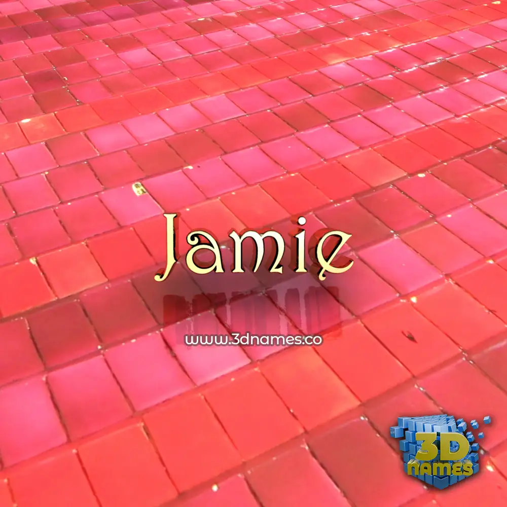 jamie in Red Tiles style - 3D name wallpaper
