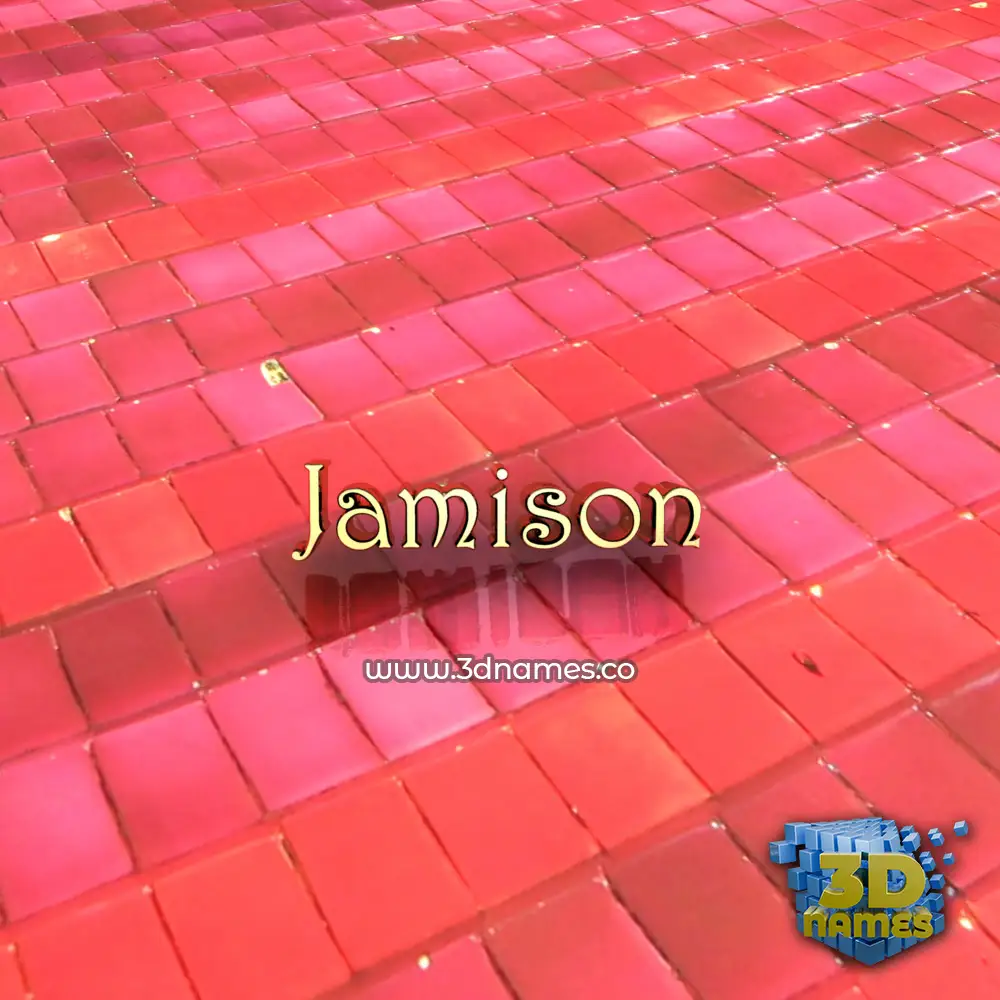 jamison in Red Tiles style - 3D name wallpaper