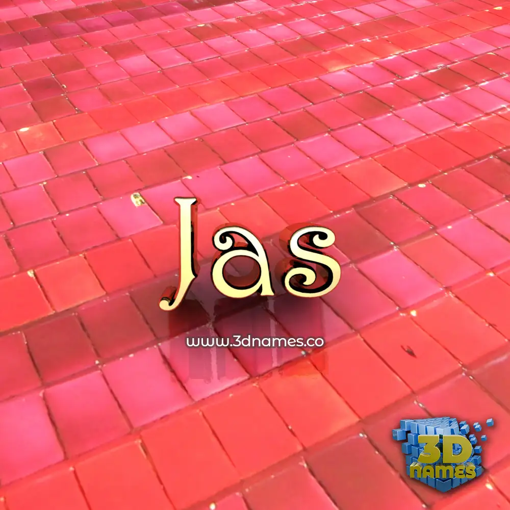 jas in Red Tiles style - 3D name wallpaper