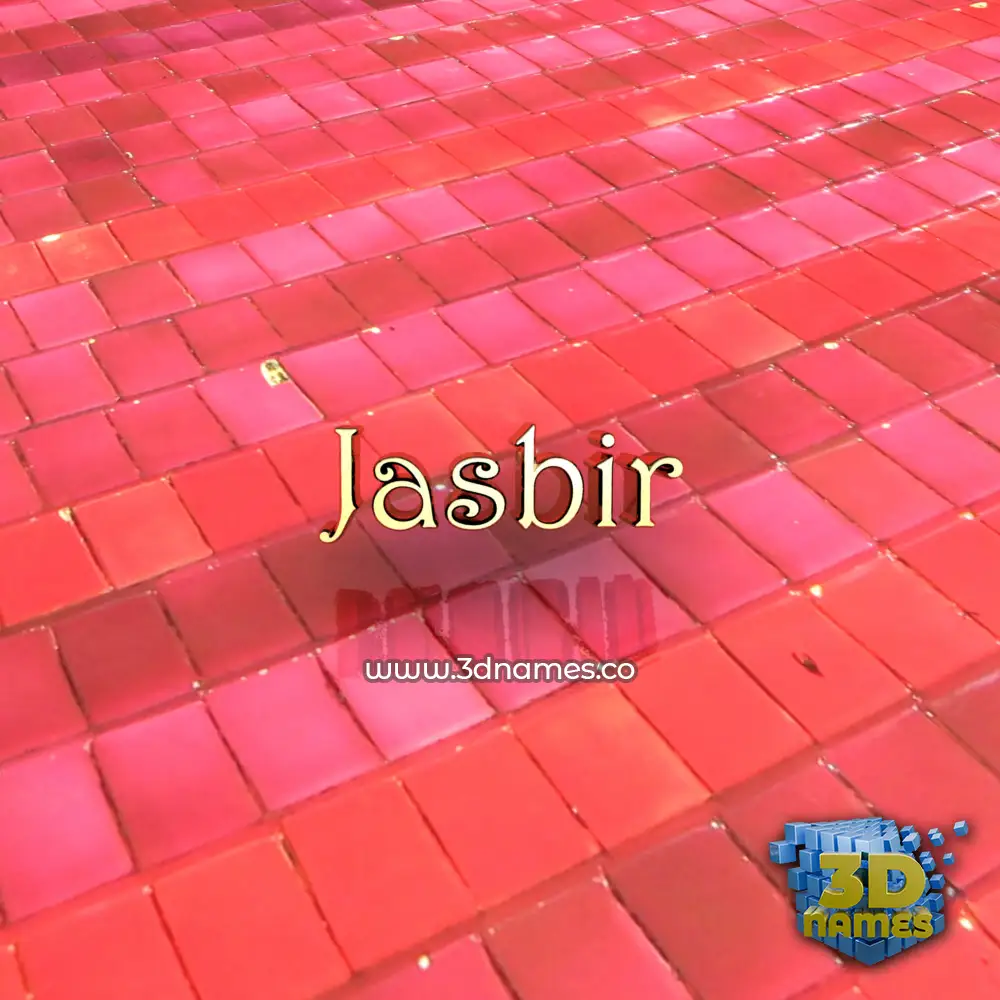 jasbir in Red Tiles style - 3D name wallpaper