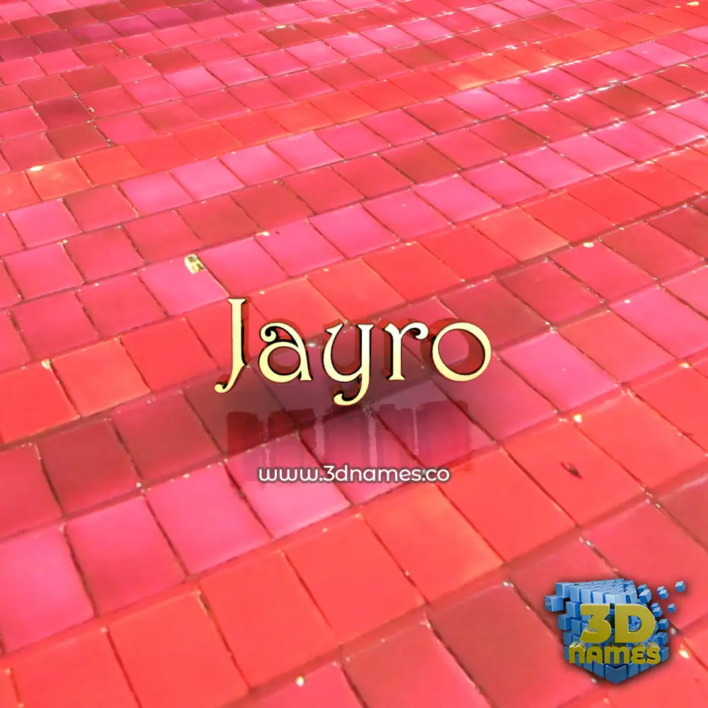 jayro in Red Tiles style - 3D name wallpaper
