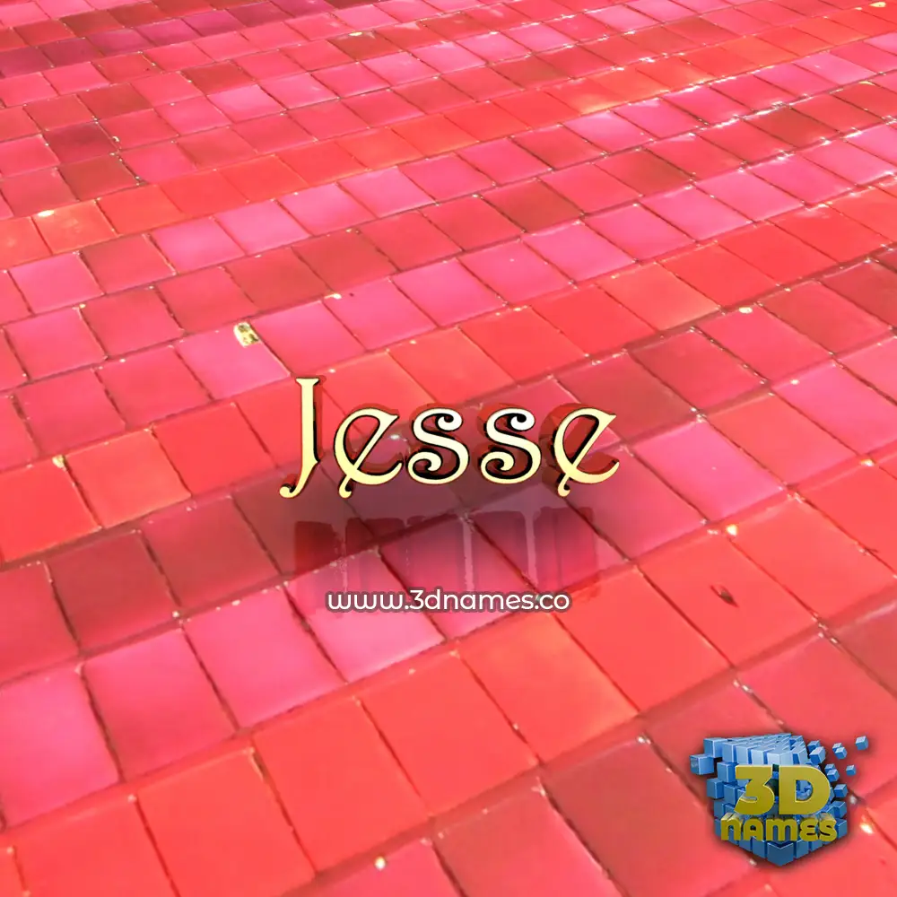 jesse in Red Tiles style - 3D name wallpaper