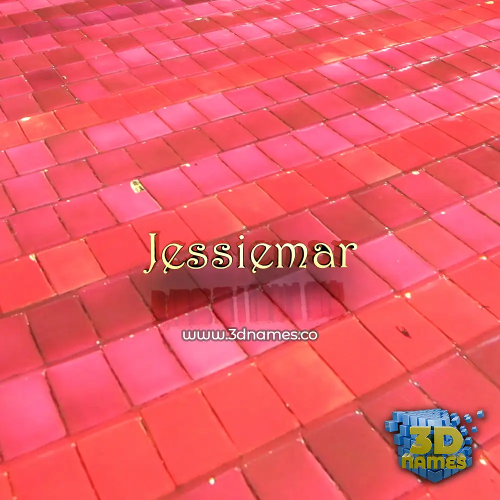 jessiemar in Red Tiles style - 3D name wallpaper