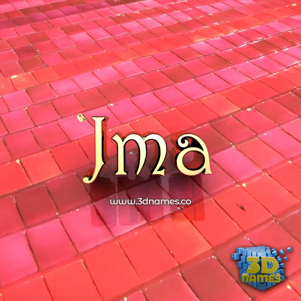 jma in Red Tiles style - 3D name wallpaper