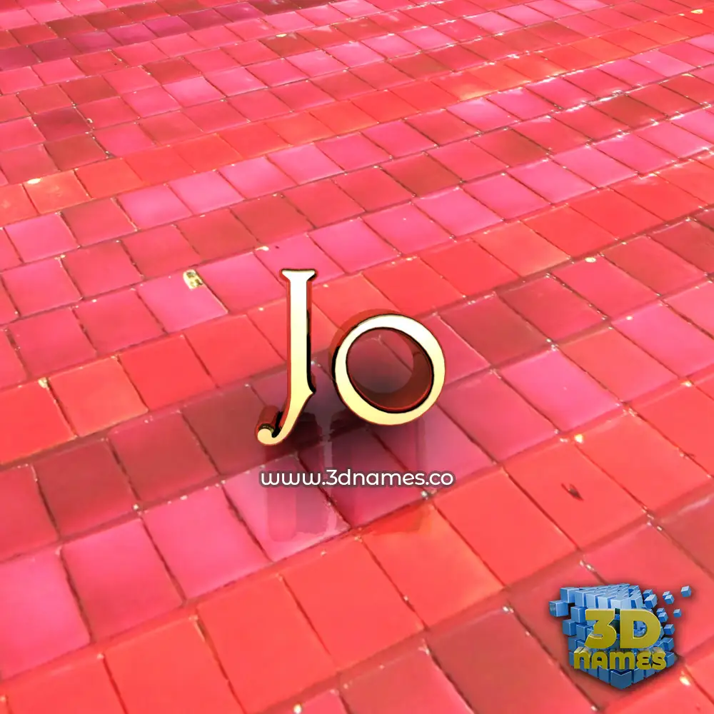 jo in Red Tiles style - 3D name wallpaper