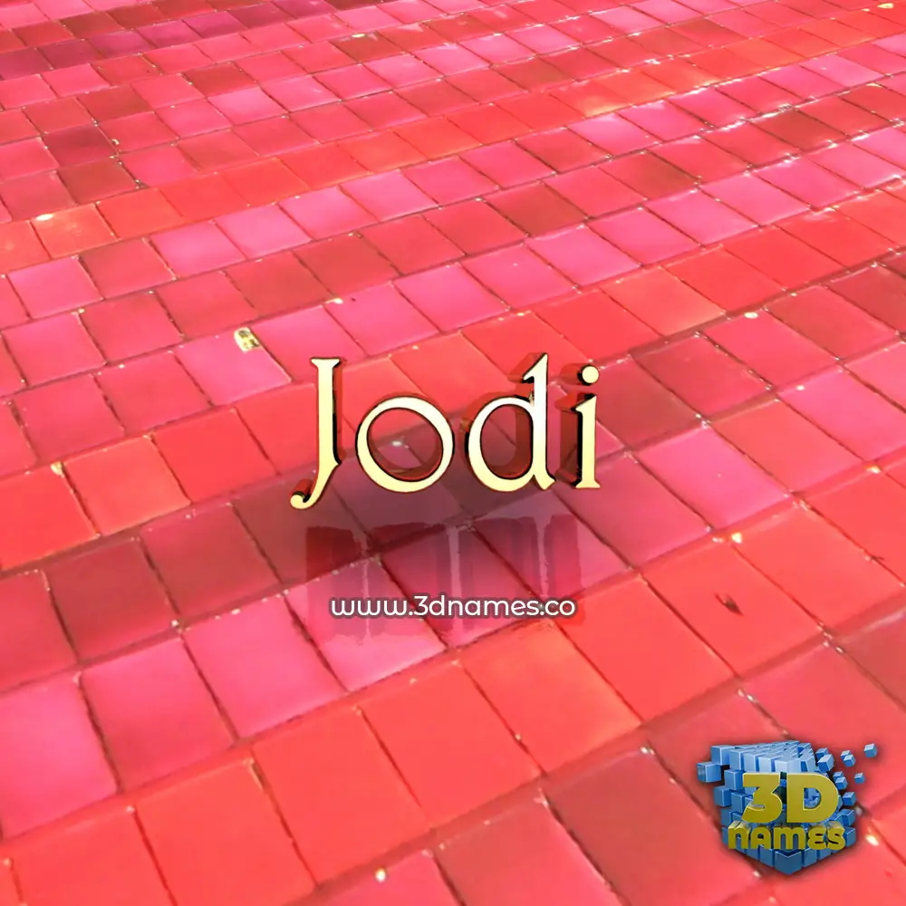 jodi in Red Tiles style - 3D name wallpaper