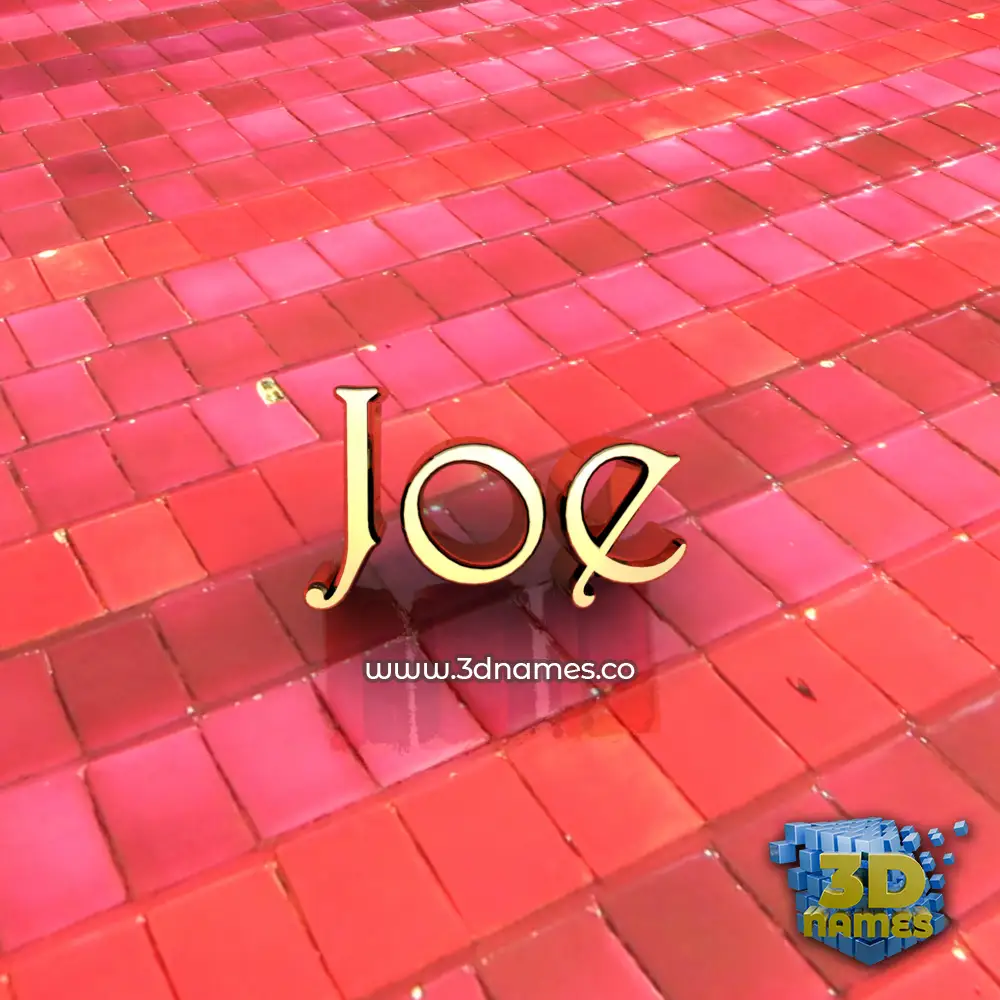 joe in Red Tiles style - 3D name wallpaper