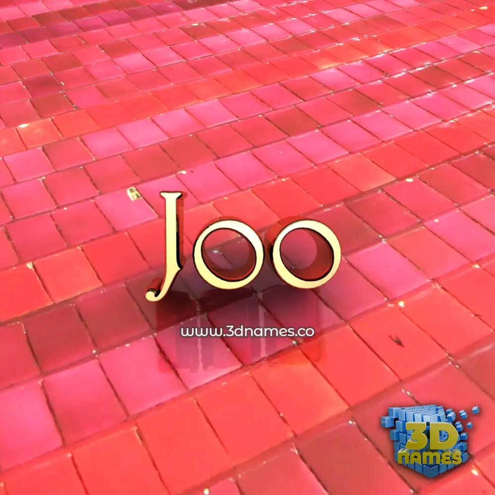 joo in Red Tiles style - 3D name wallpaper