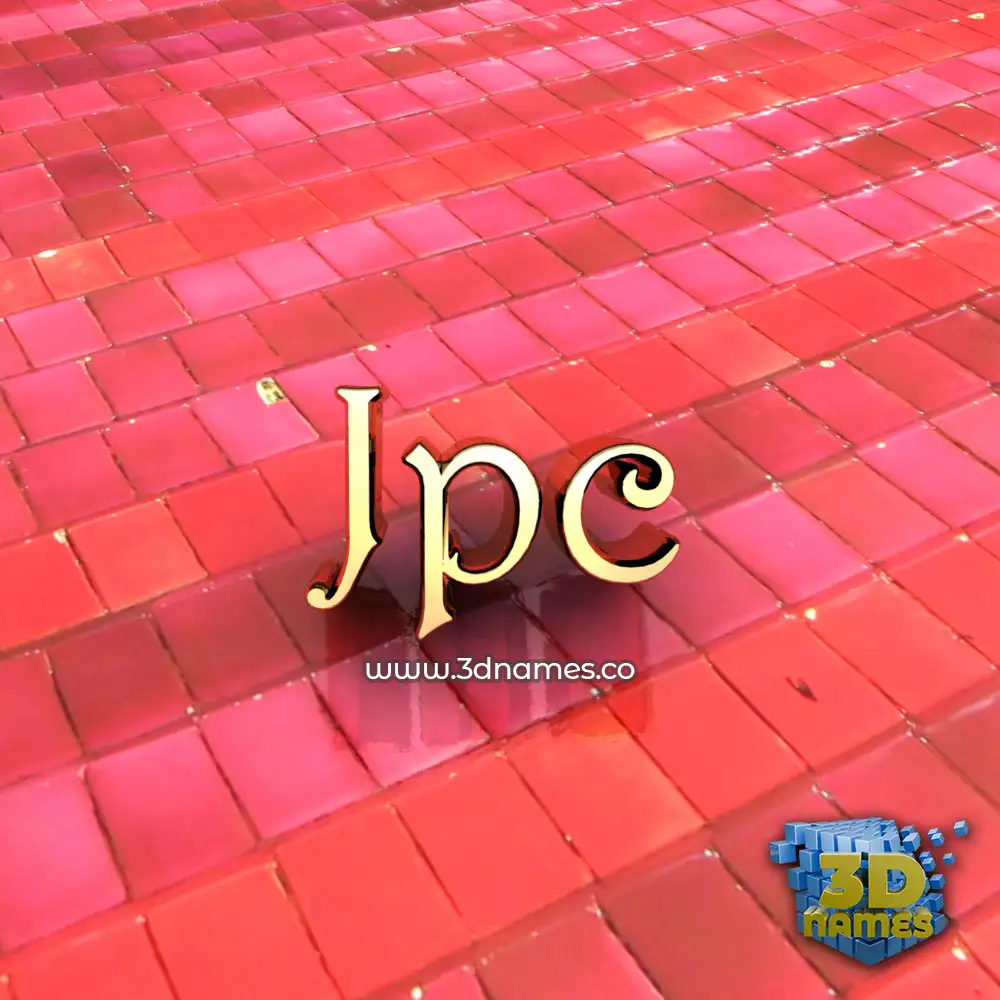 jpc in Red Tiles style - 3D name wallpaper