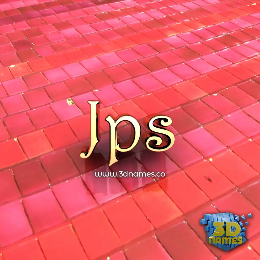 jps in Red Tiles style - 3D name wallpaper
