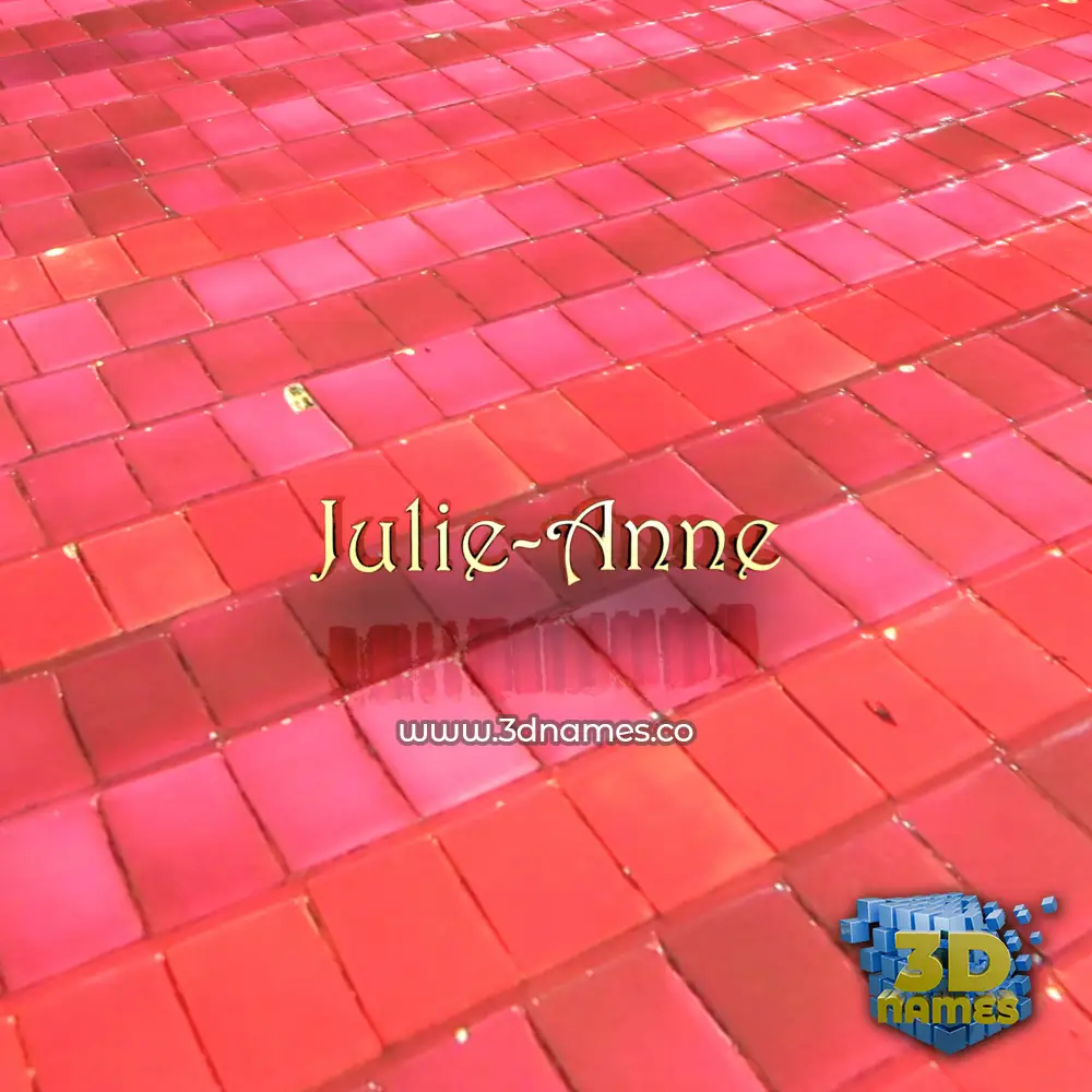 julie-anne in Red Tiles style - 3D name wallpaper