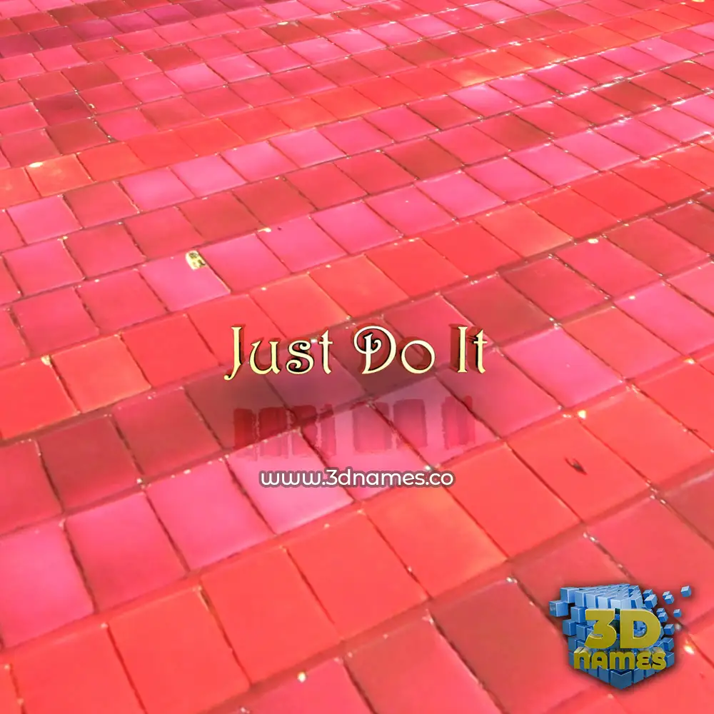 just do it in Red Tiles style - 3D name wallpaper