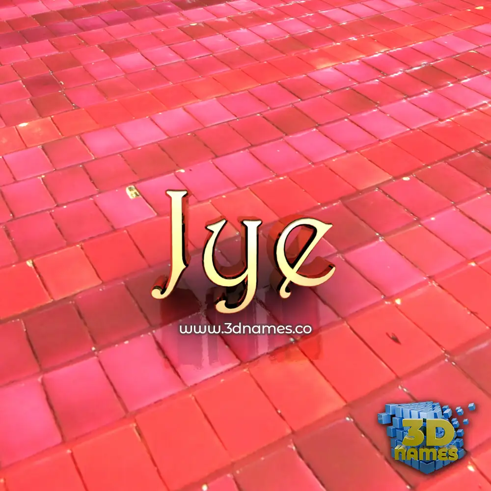 jye in Red Tiles style - 3D name wallpaper