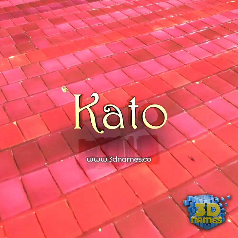 kato in Red Tiles style - 3D name wallpaper