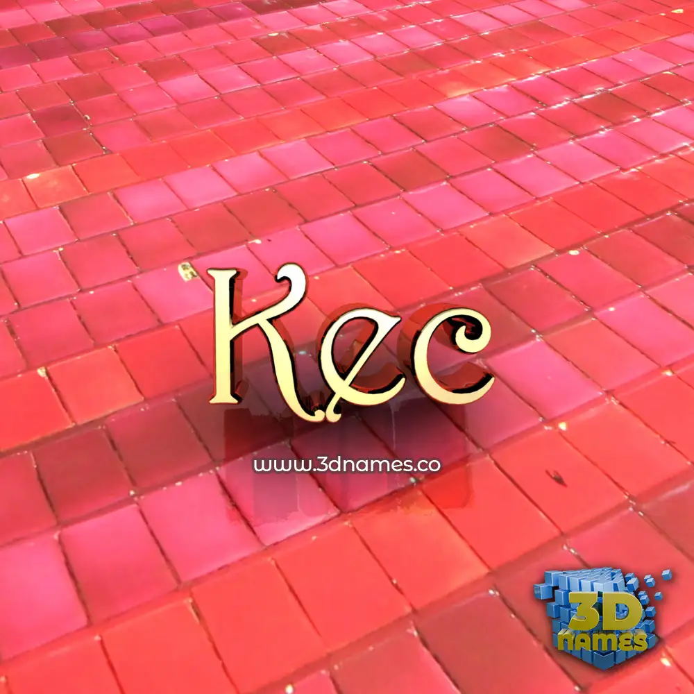 kec in Red Tiles style - 3D name wallpaper