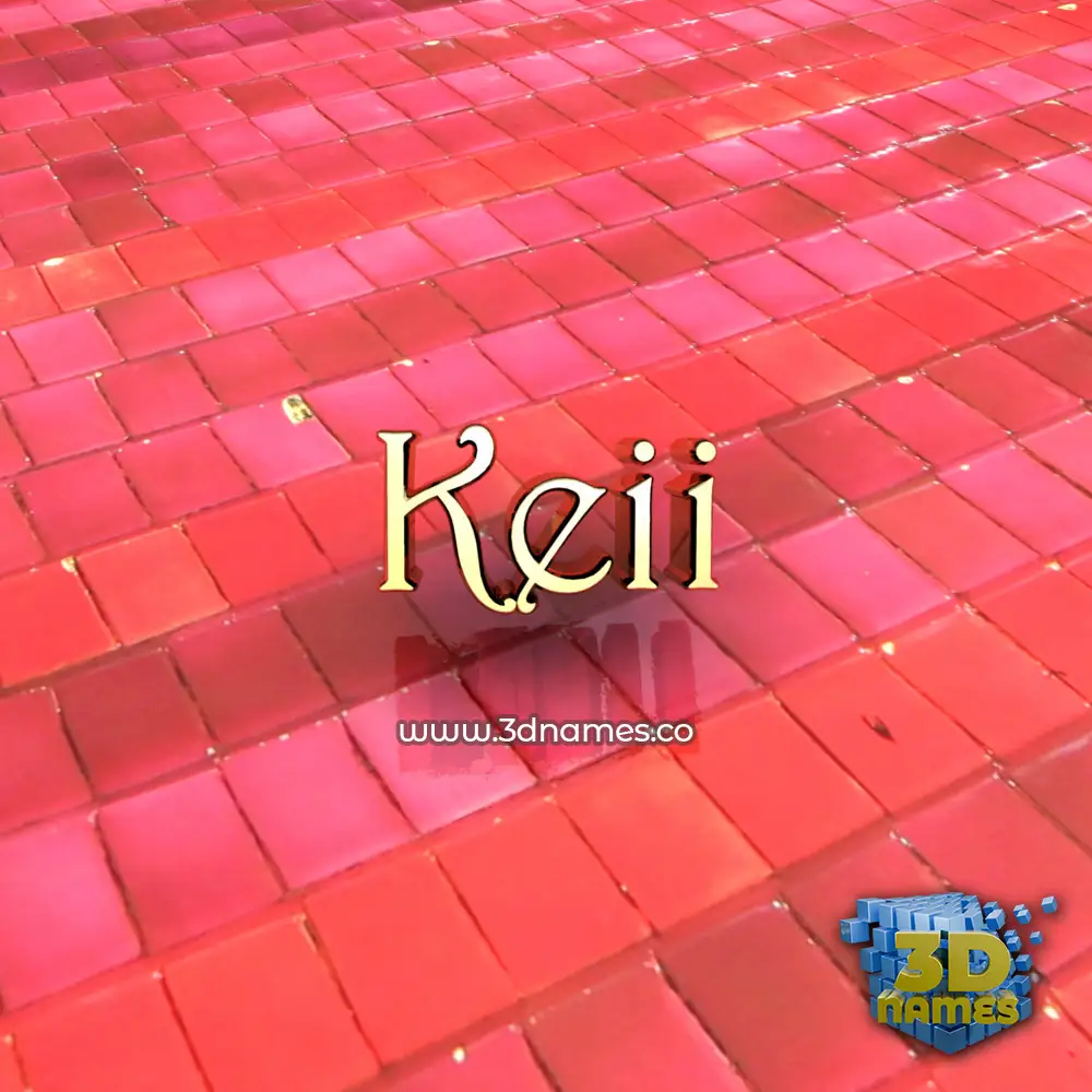 keii in Red Tiles style - 3D name wallpaper