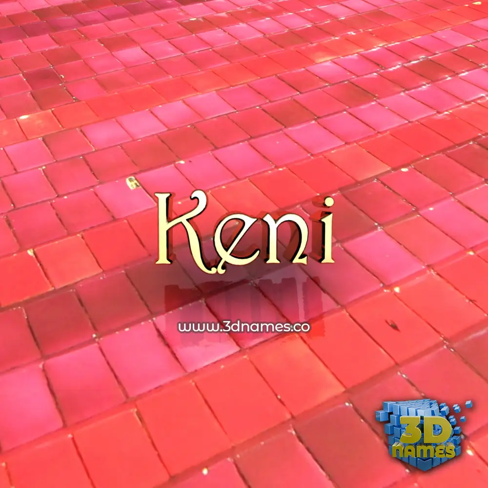 keni in Red Tiles style - 3D name wallpaper