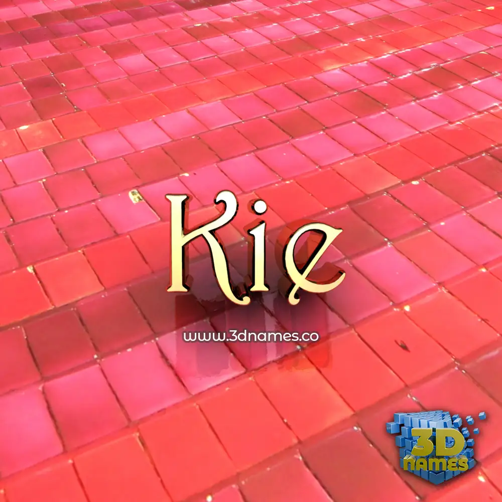 kie in Red Tiles style - 3D name wallpaper