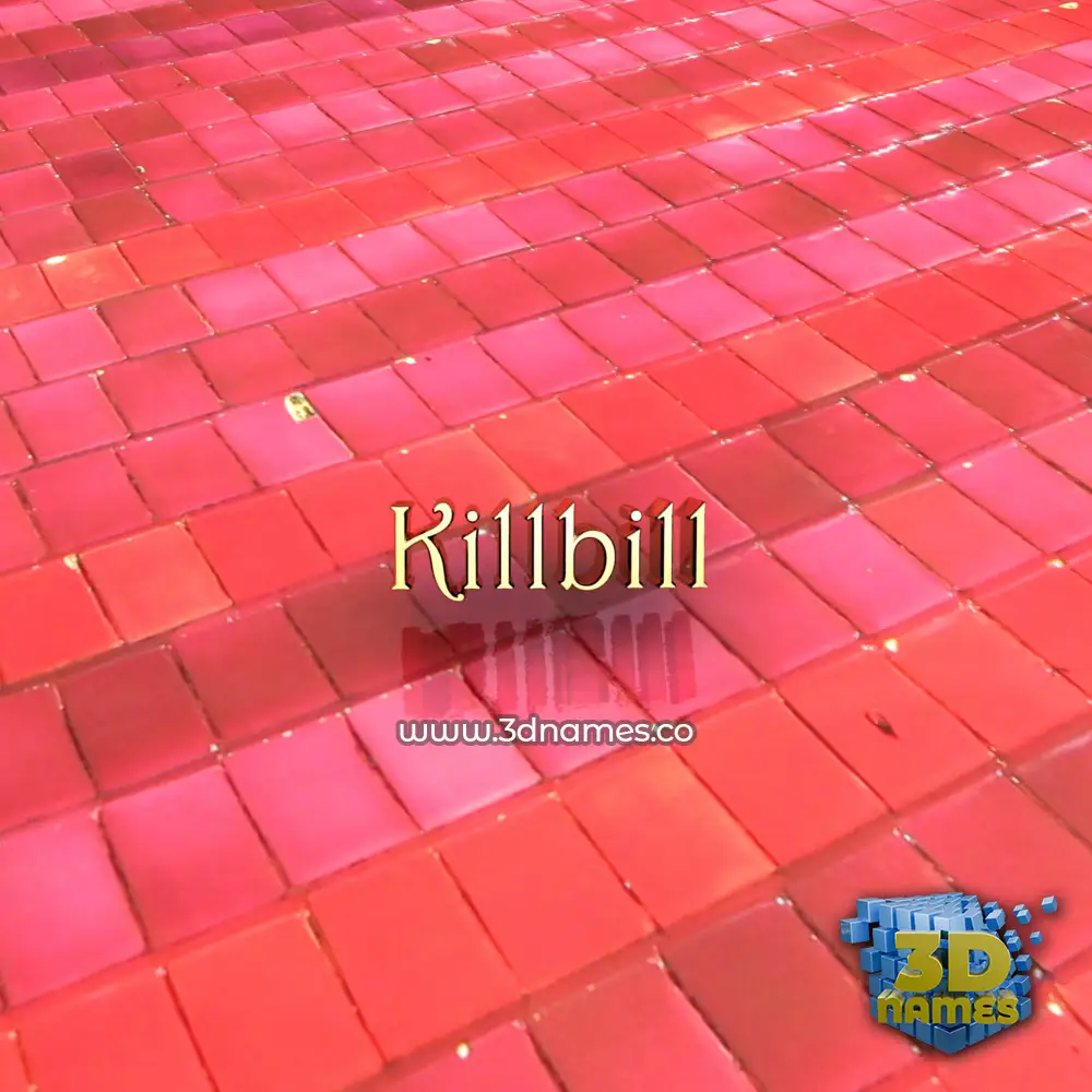 killbill in Red Tiles style - 3D name wallpaper