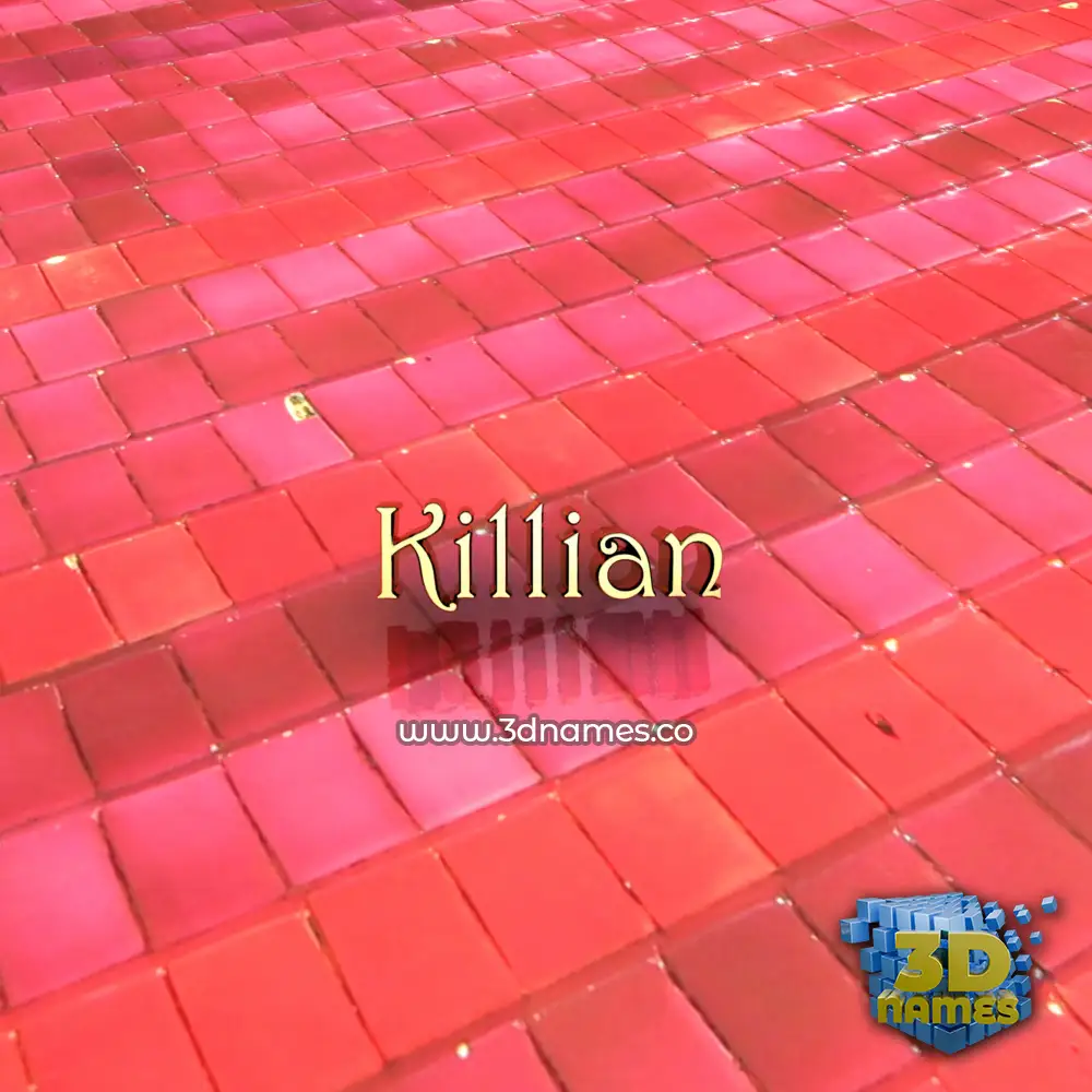 killian in Red Tiles style - 3D name wallpaper