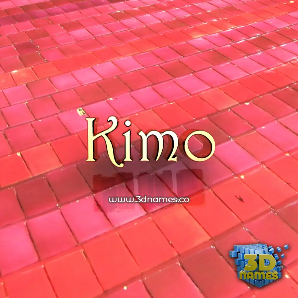 kimo in Red Tiles style - 3D name wallpaper