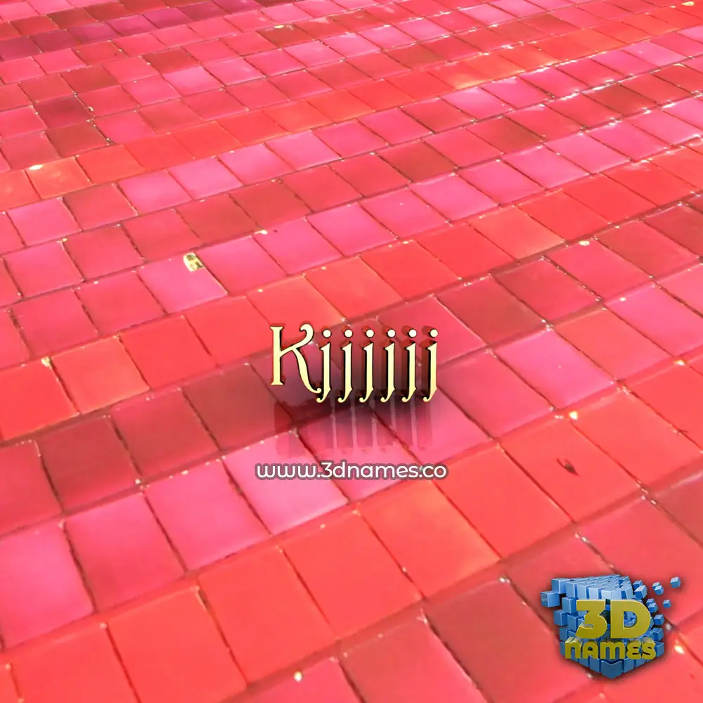 kjjjjjj in Red Tiles style - 3D name wallpaper