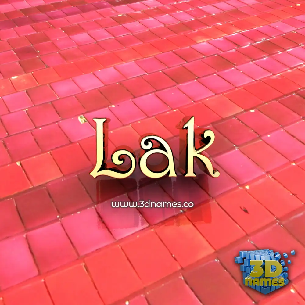 lak in Red Tiles style - 3D name wallpaper